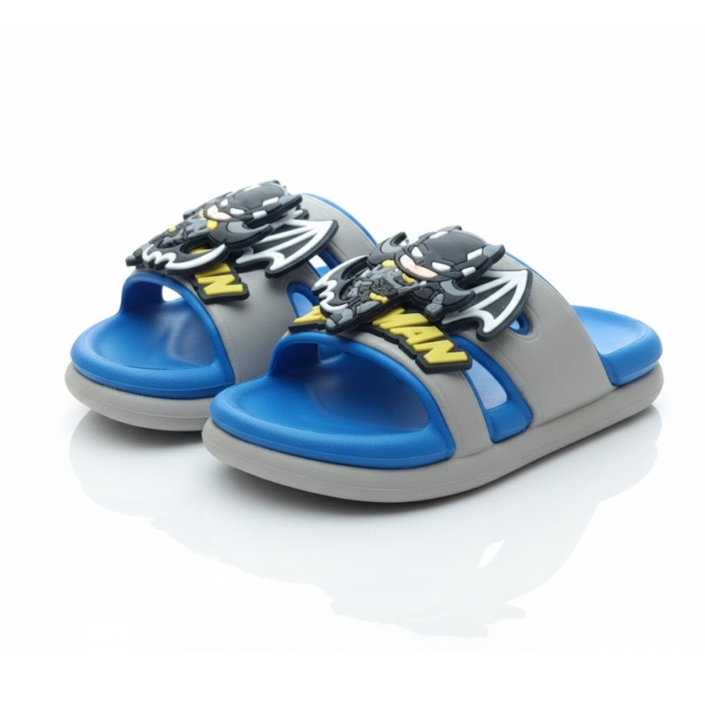 b1008 Shield Kids Slide Sandals – Midnight Blue & Graphite Edition